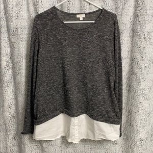 Faux sweater/blouse combo!